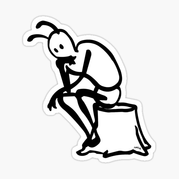 thinker Sticker