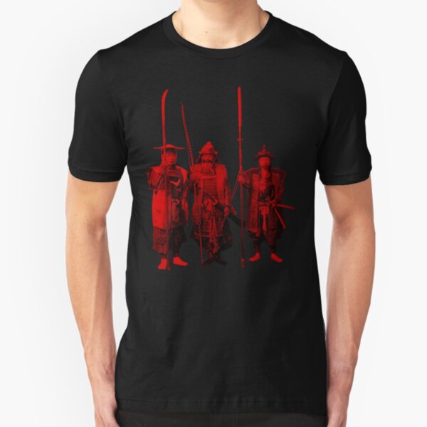 3 Red Samurai Slim Fit T-Shirt