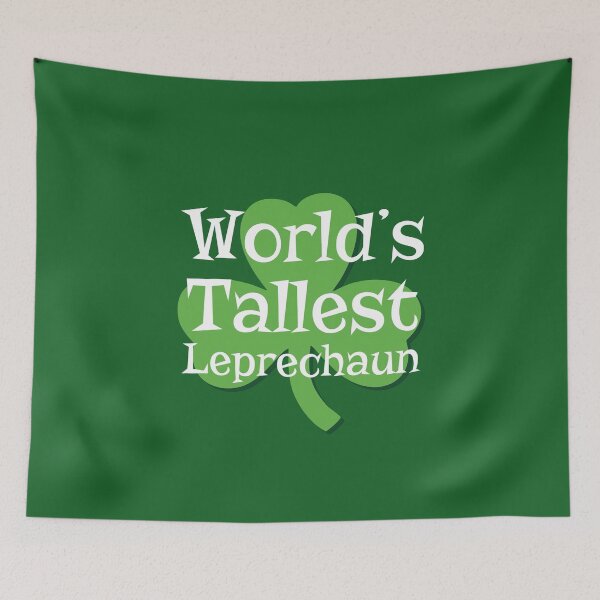 Item preview, World's Tallest Leprechaun Funny St Patricks Day Costume with Shamrock Leaf  designed and sold by alenaz.