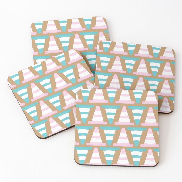 Item preview, BLUE and PINK Cones (Brown) designed and sold by Sophie Hughes.