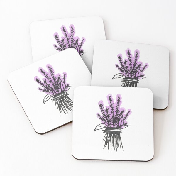 Item preview, lavender plant drawing sketch simple purple sticker designed and sold by mw2004.