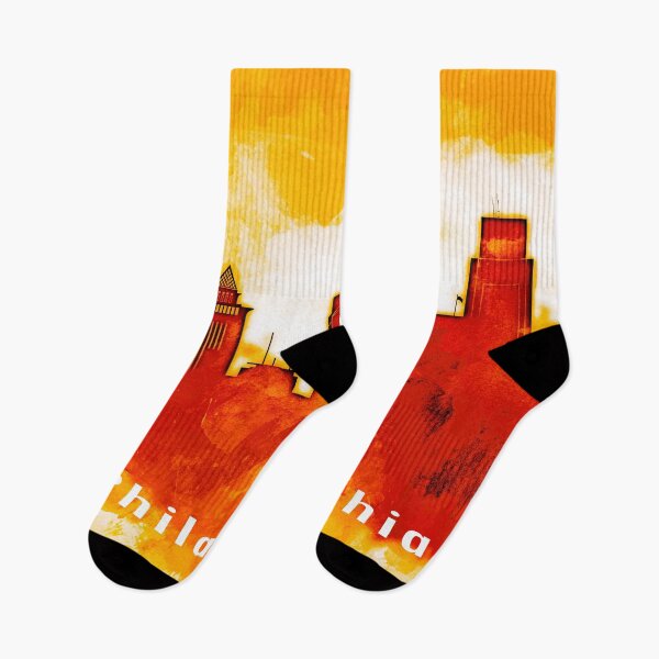 Item preview, Philadelphia Pennsylvania Red Yellow Skyline designed and sold by DimDom.