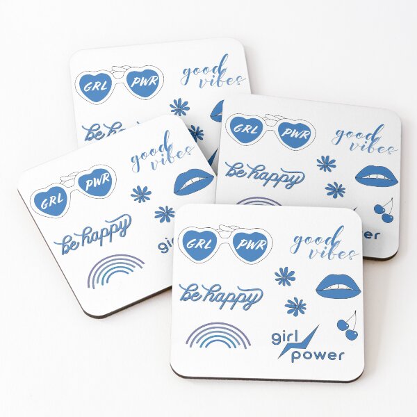 Item preview, Blue Sticker Pack - collection for sticker set or any other product of hand drawn images and text. designed and sold by The-Goods.