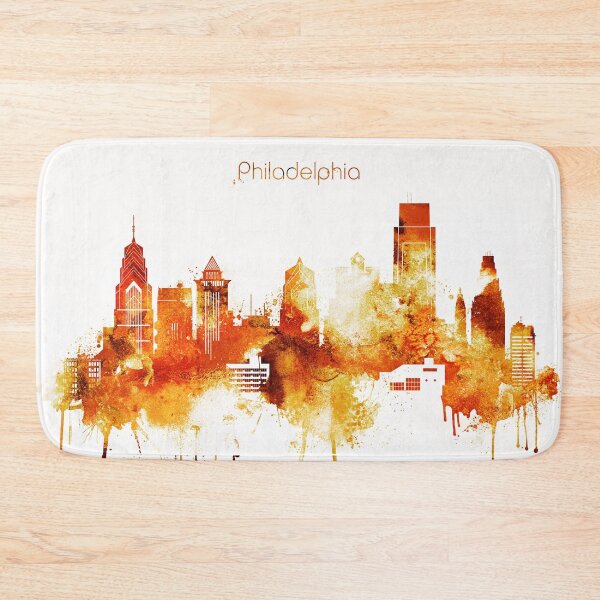 Item preview, Philadelphia Pennsylvania Red Yellow Skyline designed and sold by DimDom.