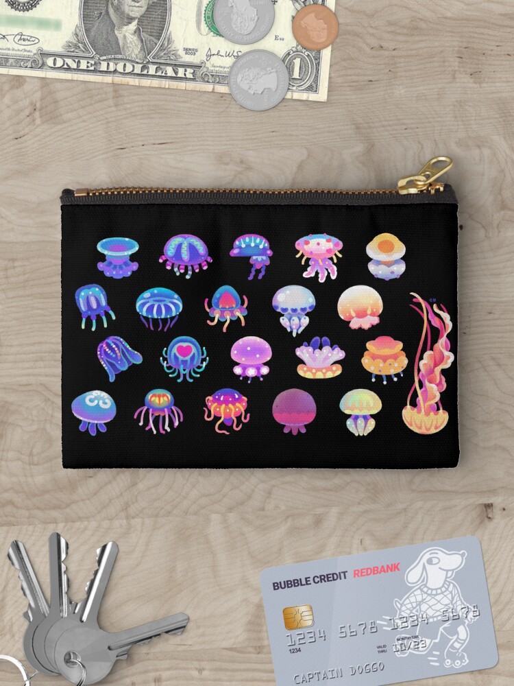 Zipper Pouch, Jellyfish Day designed and sold by pikaole