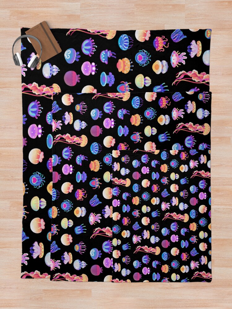 Alternate view of Jellyfish Day Throw Blanket