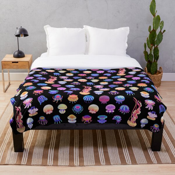 Jellyfish Day Throw Blanket
