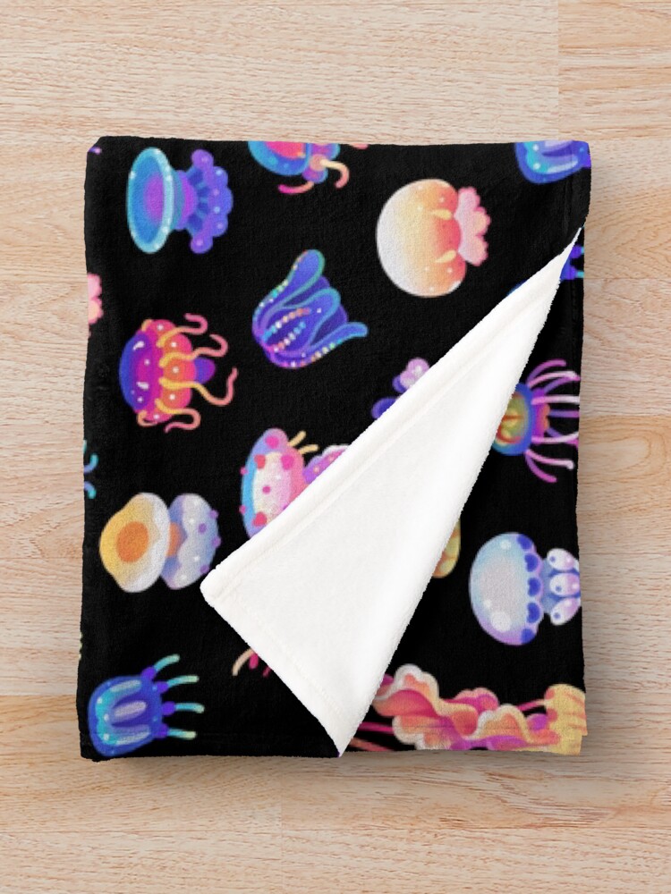 Alternate view of Jellyfish Day Throw Blanket