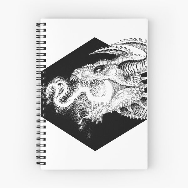Item preview, Dragon Demon Illustration, Dark Art Monochrome Drawing designed and sold by Catagon.