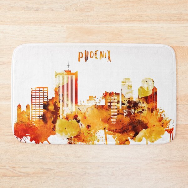 Item preview, Phoenix Arizona Red Yellow Skyline designed and sold by DimDom.