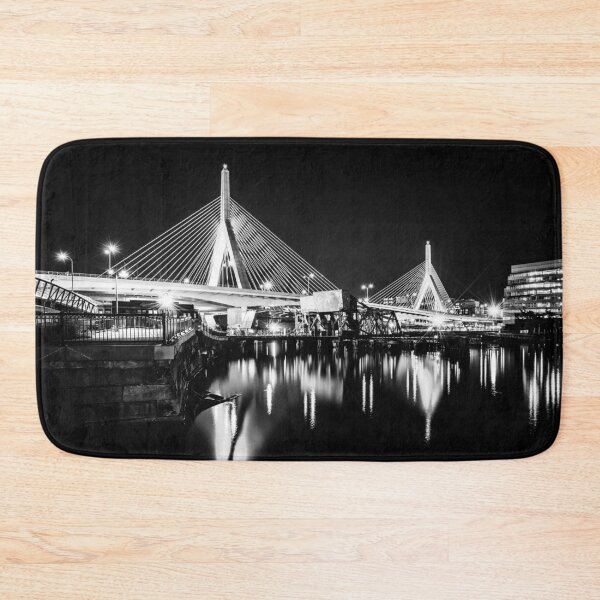 Item preview, Boston in Black and White with Zakim Bridge at Night designed and sold by PaulVelgos.