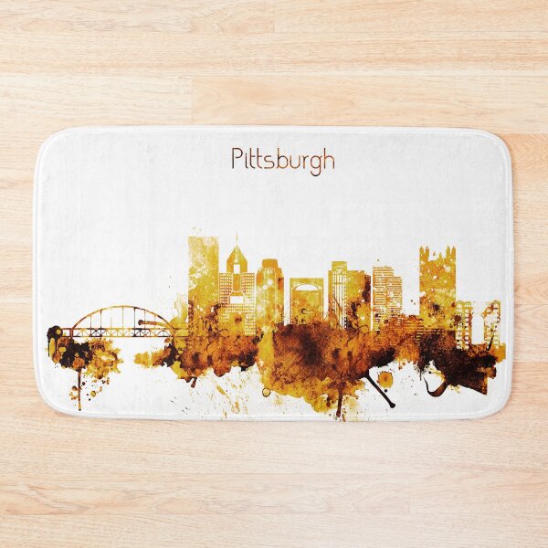 Item preview, Pittsburgh Pennsylvania Red Yellow Skyline designed and sold by DimDom.