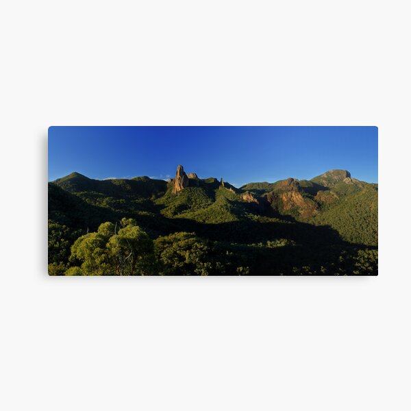 Belougery Spire and Breadknife, Warrumbungles, NSW. Canvas Print
