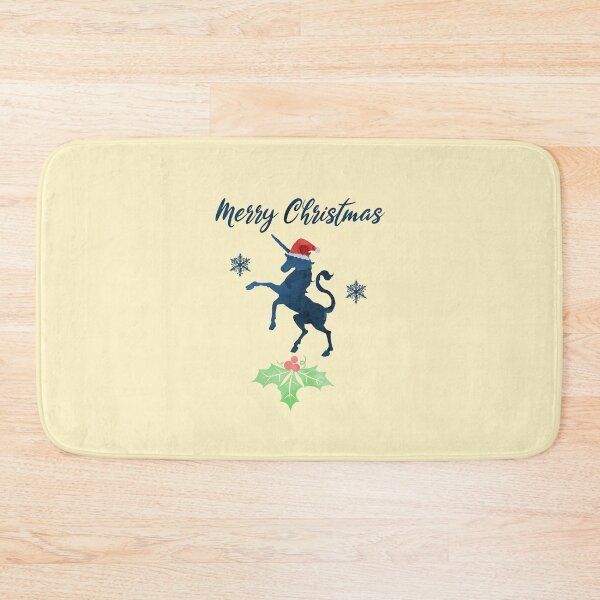 Item preview, Navy Blue Christmas Unicorn Art designed and sold by TheJollyMarten.