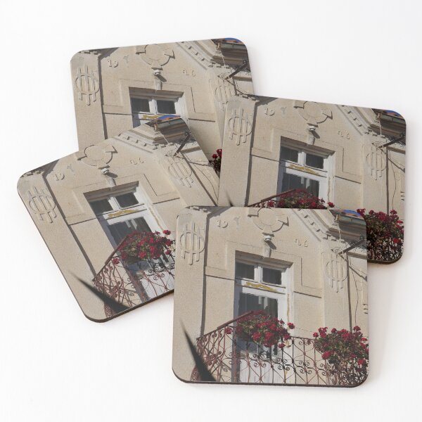 Item preview, Ohrid house facade with flowers designed and sold by distracted.