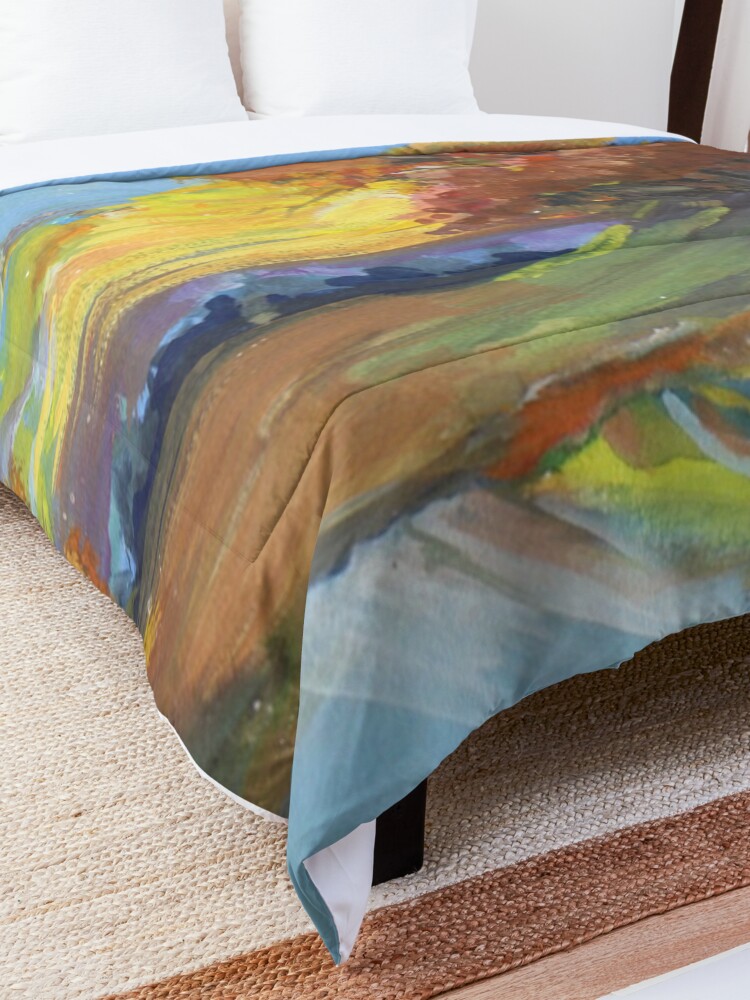 Alternate view of Autumn Sunset Scene Comforter