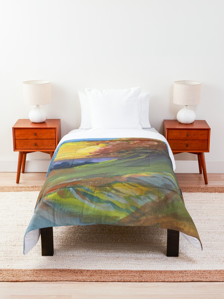 Alternate view of Autumn Sunset Scene Comforter