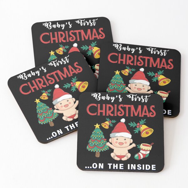 Item preview, Baby's First Christmas on the Inside - Baby Shower and Christmas Party Gift Ideas for New Mom and Mommy to be designed and sold by ASClothDesign.