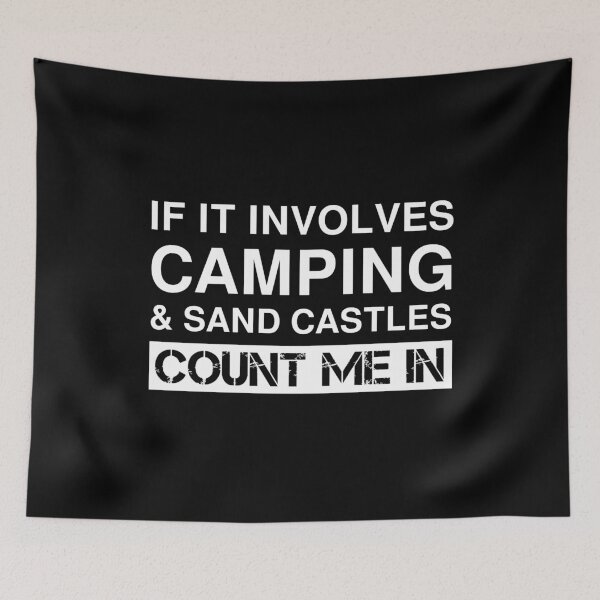 Item preview, Funny Camping And Sand Castles RV Outdoor Camper designed and sold by Creekman Designs.