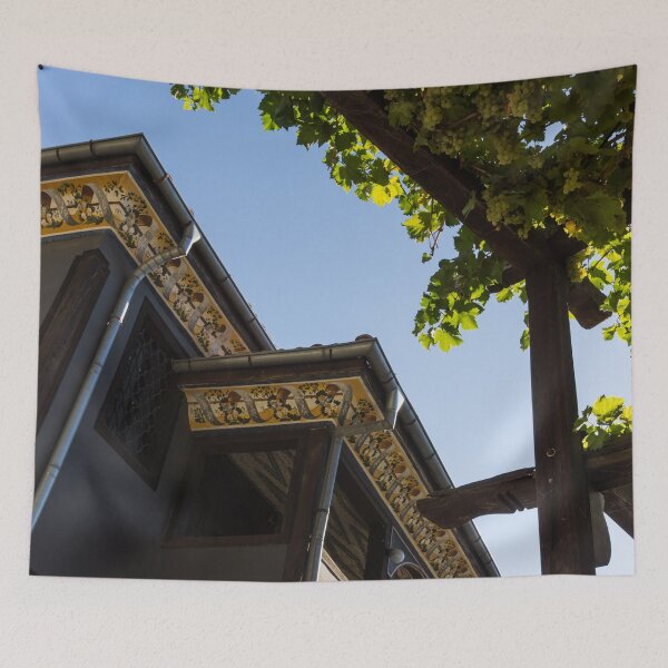 Item preview, Decorated Eaves and Grapes Trellis - Old Town Plovdiv, Bulgaria designed and sold by Georgia Mizuleva.
