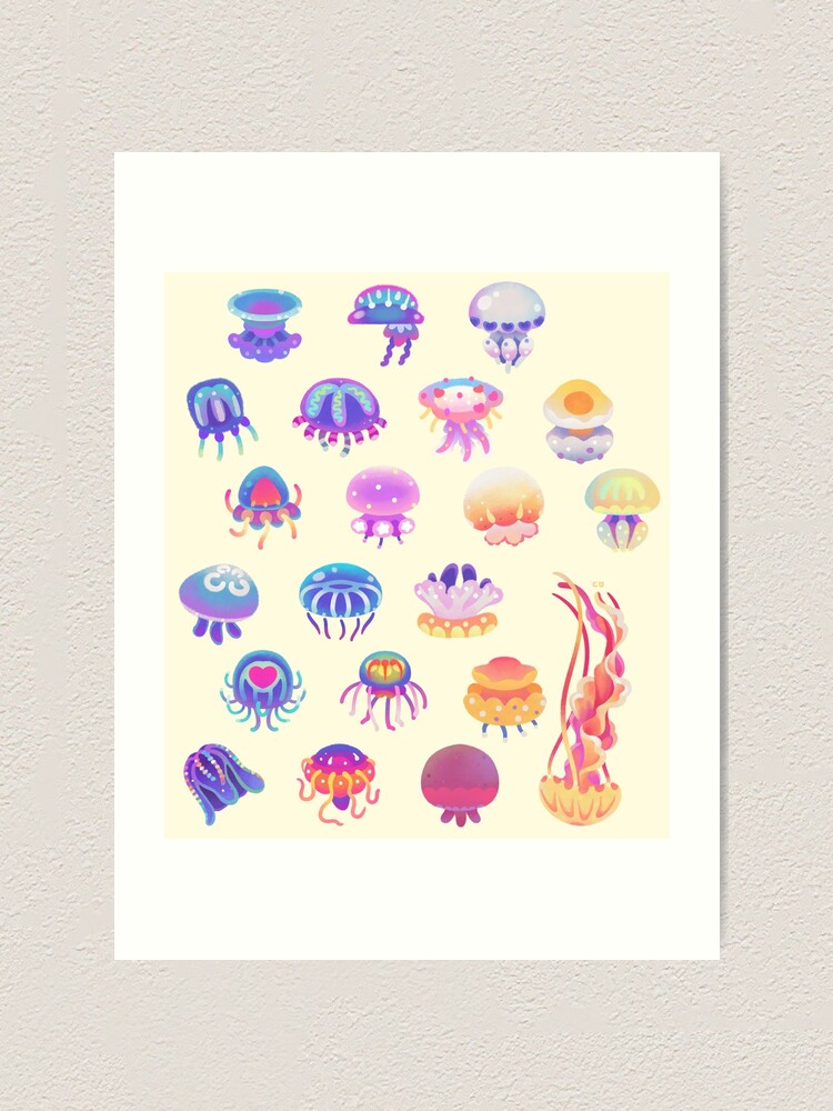 Pastel Jelly Fish Wall Decals