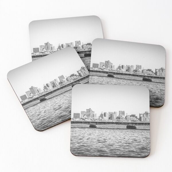 Item preview, Boston Skyline and Harvard Bridge in Black and White designed and sold by PaulVelgos.
