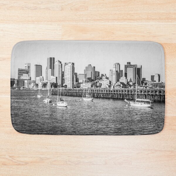 Item preview, Boston Skyline in Black and White designed and sold by PaulVelgos.
