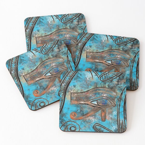 Item preview, Egyptian Eye of Horus - Wadjet - Mixed Media Abstract designed and sold by k9printart.