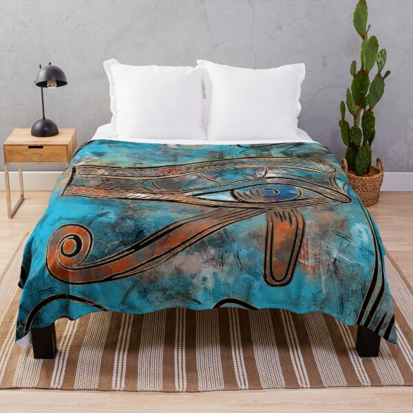 Item preview, Egyptian Eye of Horus - Wadjet - Mixed Media Abstract designed and sold by k9printart.