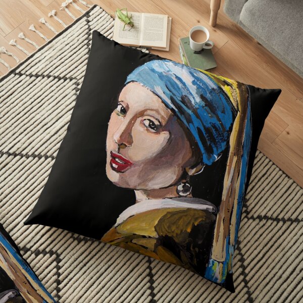 The Girl with the Pearl Earring Floor Pillow