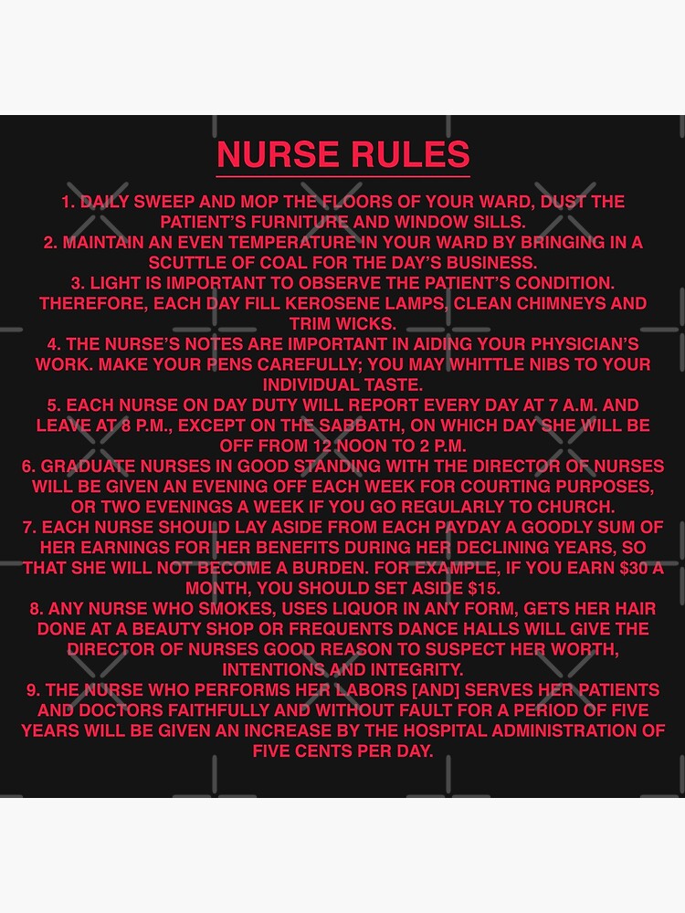 nurse-hospital-rules-1887-nursing-job-description-poster-for-sale