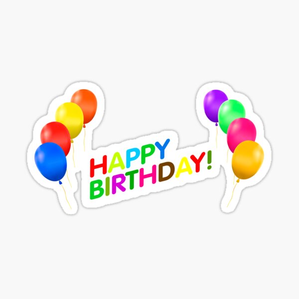 "Happy Birthday" Sticker By Designbek | Redbubble