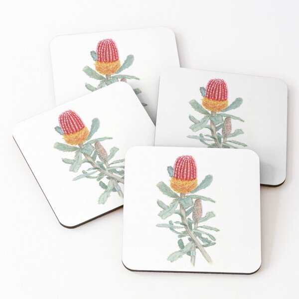 Item preview, Banksia Menziesii Watercolour Painting designed and sold by what-the-hek.