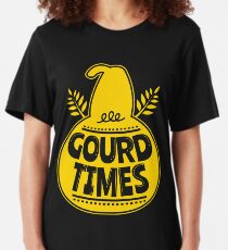 Thanksgiving Pumpkin Gourd Times Slim Fit T-Shirt