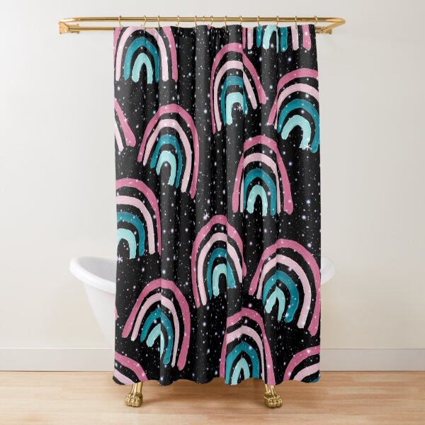 Cosmic Rainbow Night Dream Pattern #1 #decor #art Shower Curtain