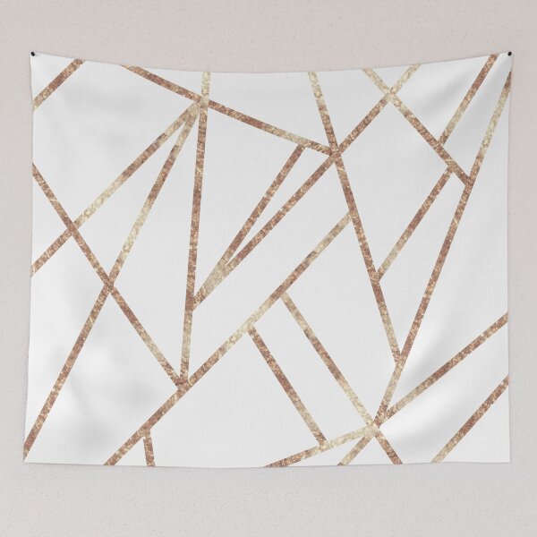 Item preview, Classic White Rose Gold Geo #1 #geometric #decor #art designed and sold by Anita's & Bella's Art.