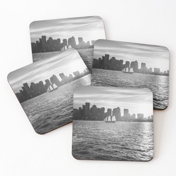 Item preview, Boston Skyline Sunset in Black and White designed and sold by PaulVelgos.
