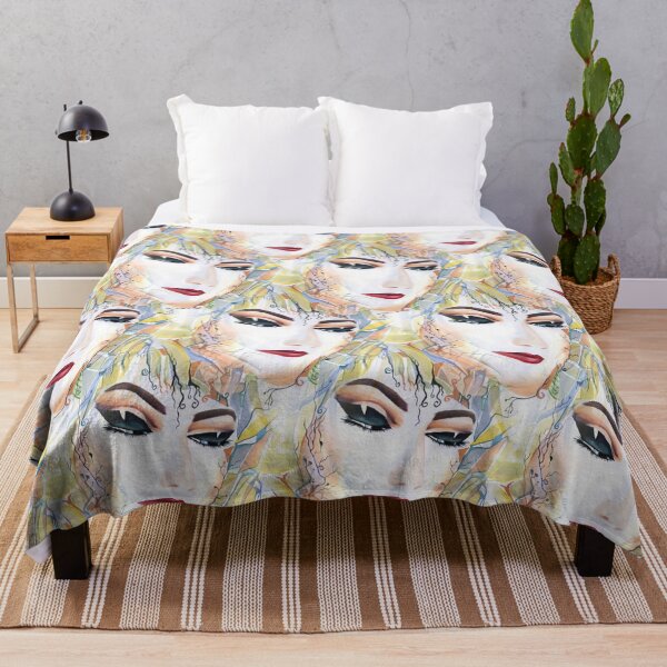 Item preview, Watercolor Chic Artistic Female Portrait in Pop Surrealism Contemporary Abstract Style designed and sold by Nisuris.