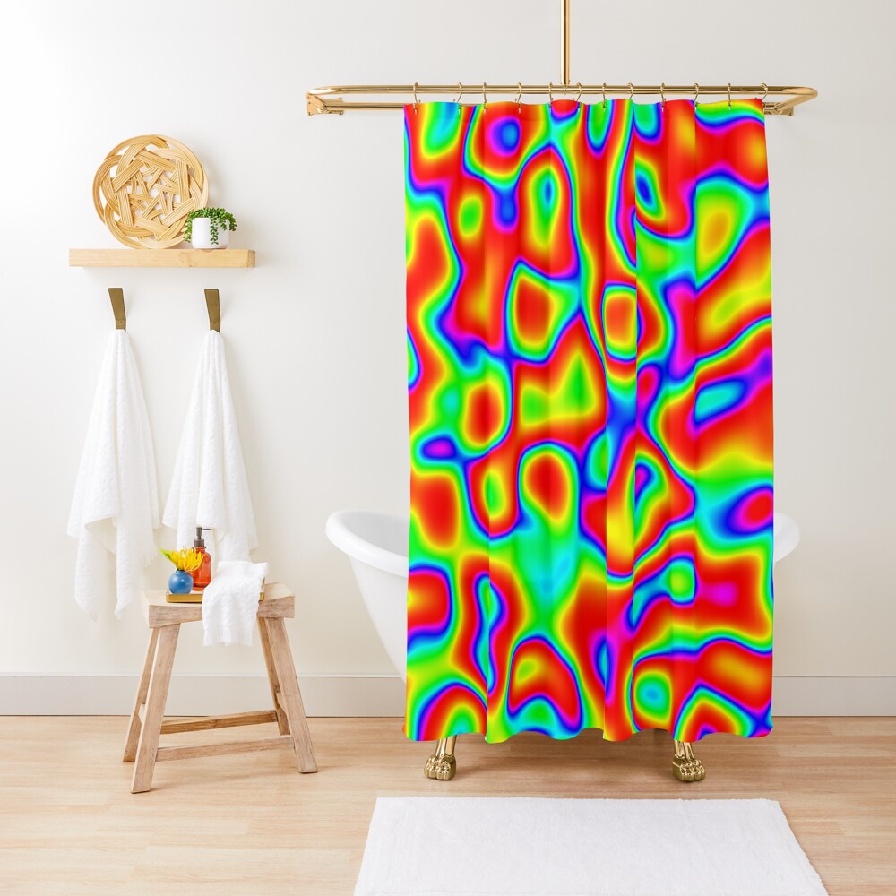 Rainbow Chaos Abstraction II Shower Curtain