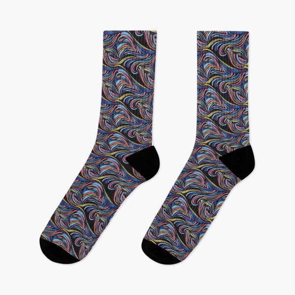 Item preview, Ocean Heart Waves on Pebbled Black designed and sold by DoodleTrees.