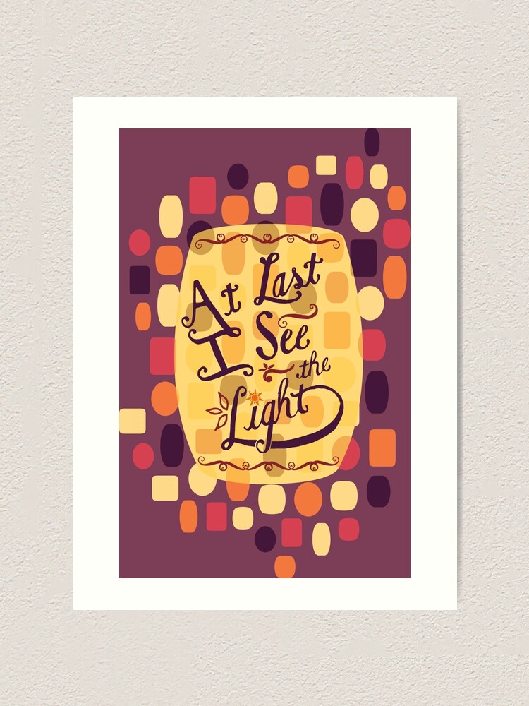 Tangled At Last I See The Light Art Print By Designsbyand