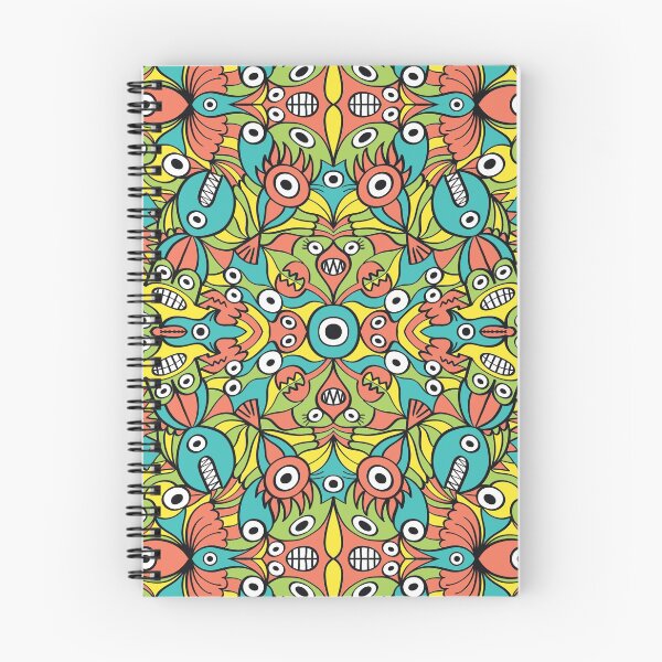 Item preview, Odd funny creatures multiplying in a symmetrical pattern design designed and sold by Zoo-co.