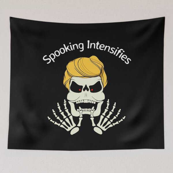 Item preview, Spooking intesifies, Trump, 2020, MAGA, Halloween, Skull, Skeleton, cylinder, hat designed and sold by Synonym9.