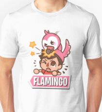 Flamingo Cartoon Slim Fit T-Shirt
