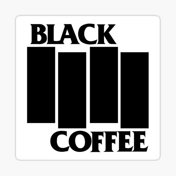 Schwarzer Kaffee Sticker