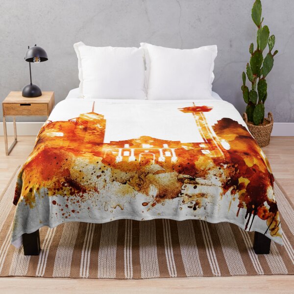 Item preview, San Antonio Texas Red Yellow Skyline designed and sold by DimDom.