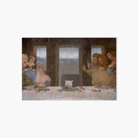 The Last supper CAT meme Art Board Print