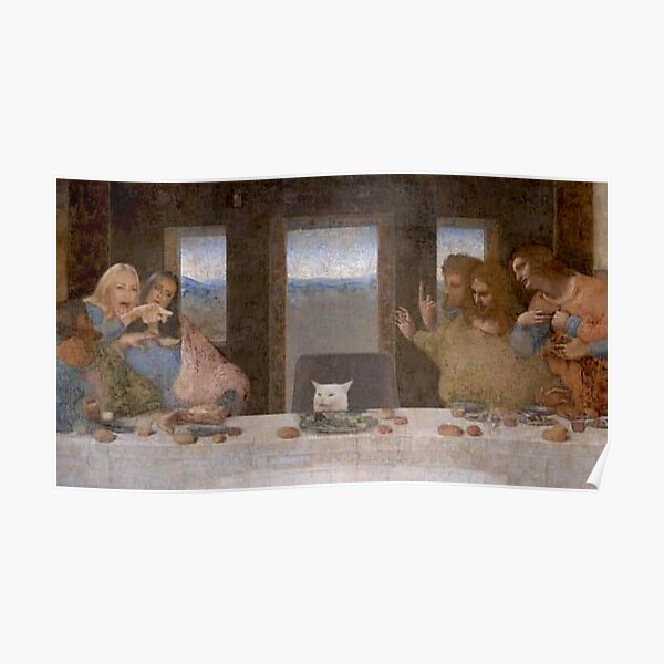 The Last supper CAT meme Poster