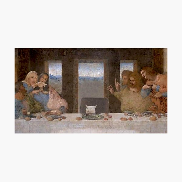 The Last supper CAT meme Photographic Print
