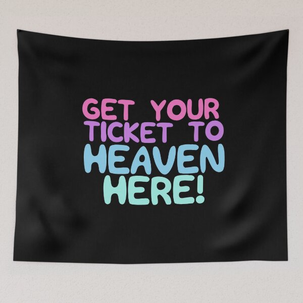 Item preview, Get your ticket to heaven here pink vintage designed and sold by Scoopivich.